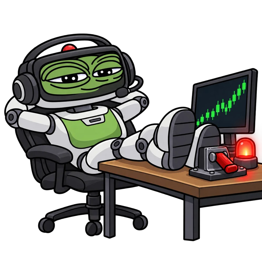 AutoPepe leaning back with feet on the desk, approvals lever off